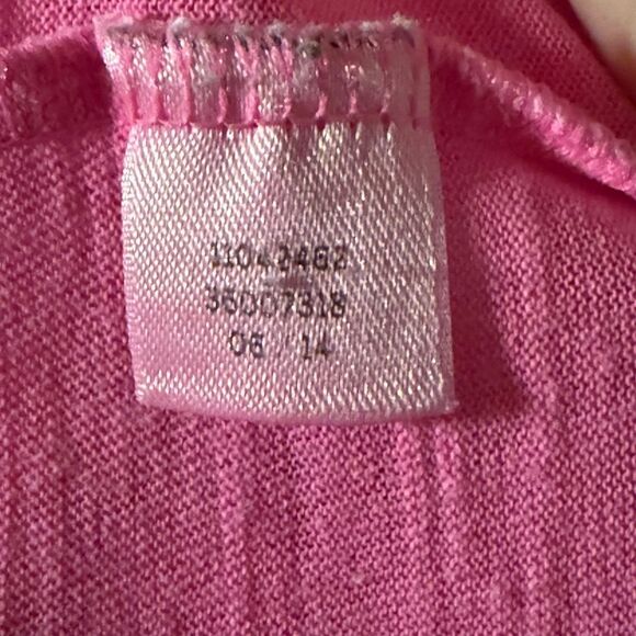 PINK Victoria’s Secret Small Varsity Stripe Long Sleeve Tee, Hot Pink - Cozy Fit - Picture 5 of 11